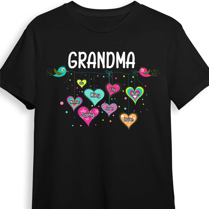 Personalized Gift for Grandma Little Hanging Hearts Shirt - Hoodie - Sweatshirt 26693 1
