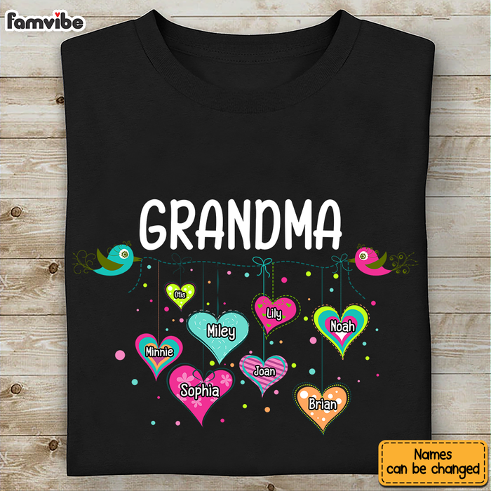 Personalized Gift for Grandma Little Hanging Hearts Shirt - Hoodie - Sweatshirt 26693 1