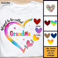 Personalized Gift for Grandma Colorful Heart Shirt - Hoodie - Sweatshirt 26694 thumb 1