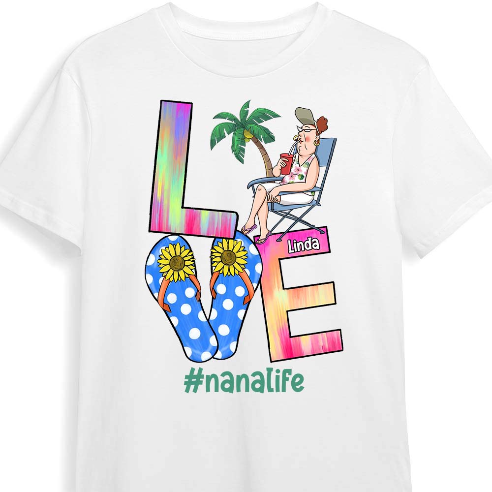 Personalized Gift For Grandma Summer Love Nana Life Shirt Hoodie Sweatshirt 26695 Primary Mockup