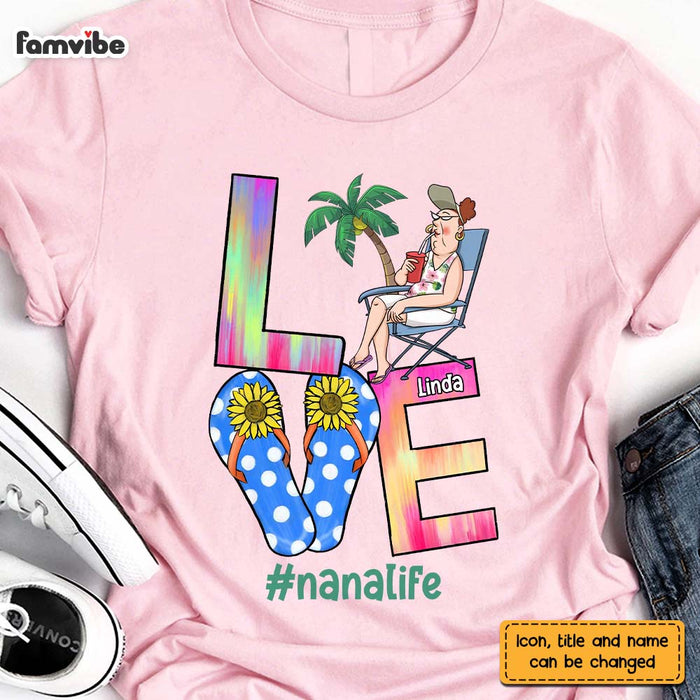 Personalized Gift For Grandma Summer Love Nana Life Shirt - Hoodie - Sweatshirt 26695 1