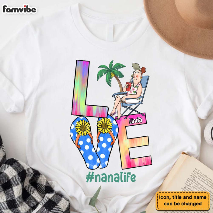 Personalized Gift For Grandma Summer Love Nana Life Shirt - Hoodie - Sweatshirt 26695 1
