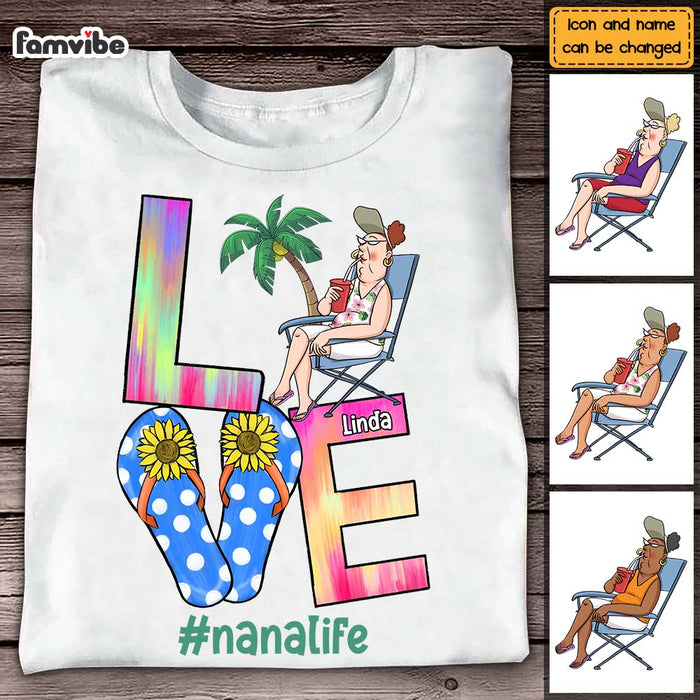 Personalized Gift For Grandma Summer Love Nana Life Shirt - Hoodie - Sweatshirt 26695 1