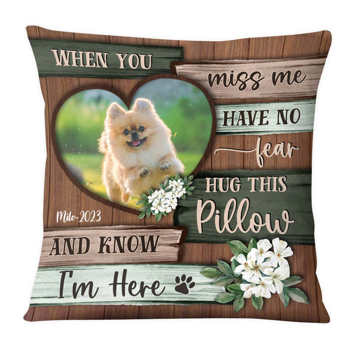 Personalized Dog Photo Pet Memorial Gifts Loss Of Dog Pillow 26696 1