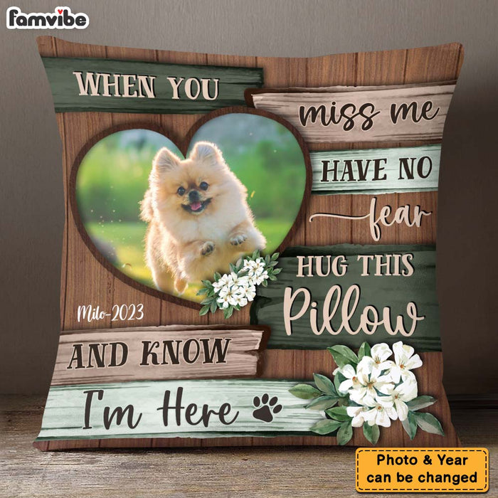 Personalized Dog Photo Pet Memorial Gifts Loss Of Dog Pillow 26696 1