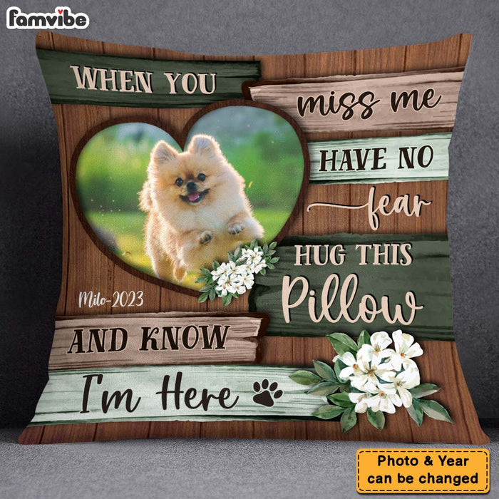 Personalized Dog Photo Pet Memorial Gifts Loss Of Dog Pillow 26696 1