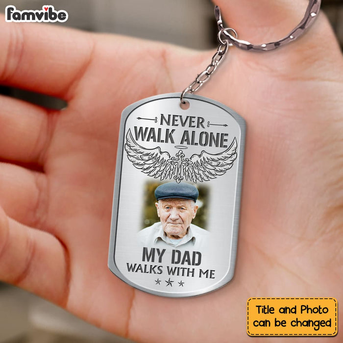 Personalized Gift For Loss Dad Loss Mom Memorial Upload Photo Aluminum Keychain 26697 1