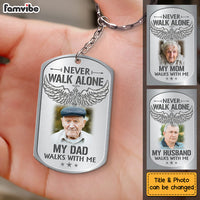 Personalized Gift For Loss Dad Loss Mom Memorial Upload Photo Aluminum Keychain 26697 thumb 1
