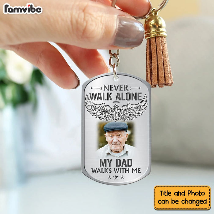 Personalized Gift For Loss Dad Loss Mom Memorial Upload Photo Aluminum Keychain 26697 1