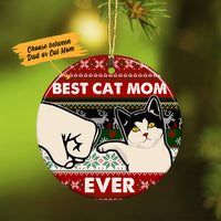Personalized Tuxedo Cat Mom Christmas  Ornament OB226 85O36 thumb 1