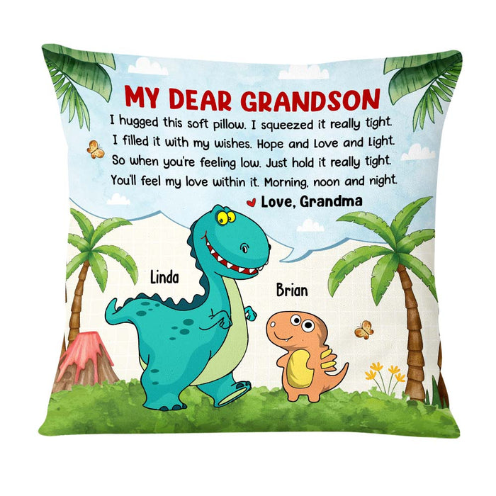 Personalized Gifts For Grandson I Hugged This Pillow 26700 1