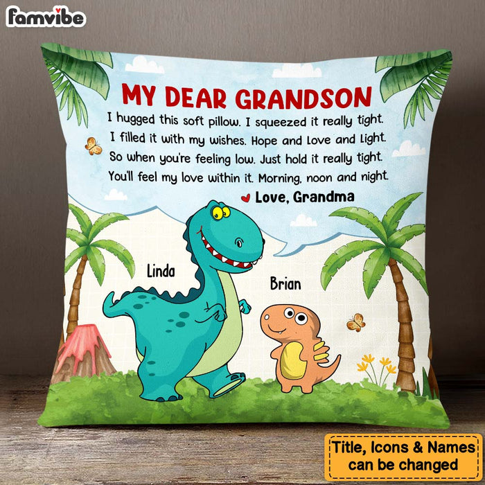 Personalized Gifts For Grandson I Hugged This Pillow 26700 1