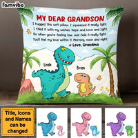 Personalized Gifts For Grandson I Hugged This Pillow 26700 thumb 1