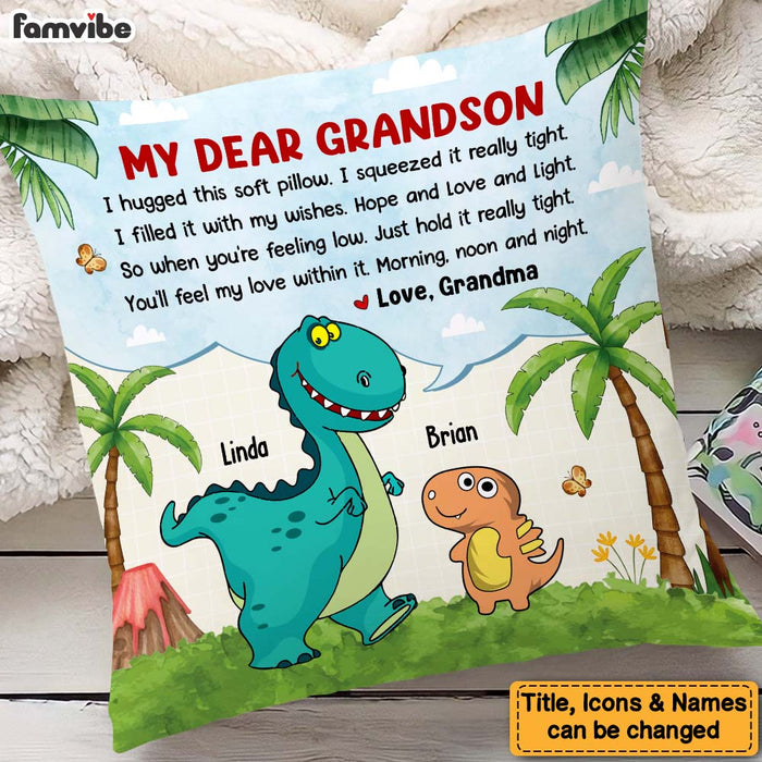 Personalized Gifts For Grandson I Hugged This Pillow 26700 1