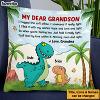 Personalized Gifts For Grandson I Hugged This Pillow 26700 thumb 1