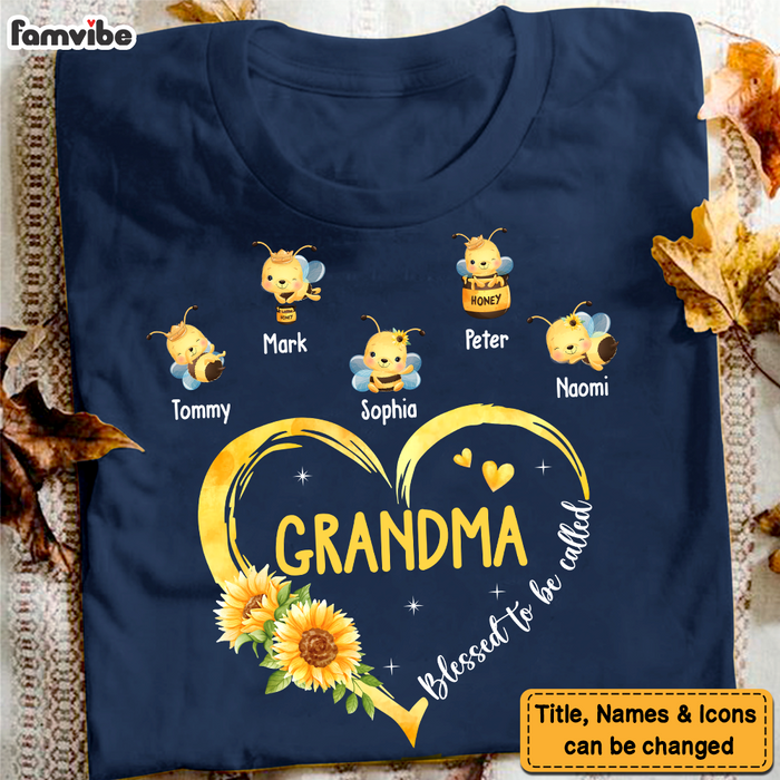 Personalized Gift For Grandma Bee Blessed To Be Called Shirt - Hoodie - Sweatshirt 26702 1
