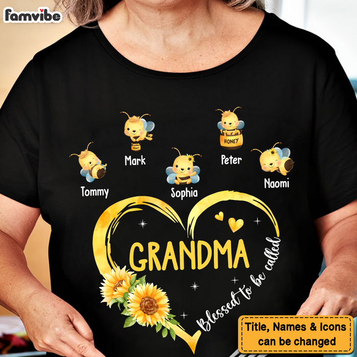 Personalized Gift For Grandma Bee Blessed To Be Called Shirt - Hoodie - Sweatshirt 26702 1