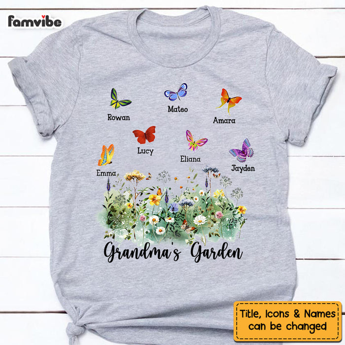 Personalized Gift For Grandma's Garden Butterflies Shirt - Hoodie - Sweatshirt 26703 1