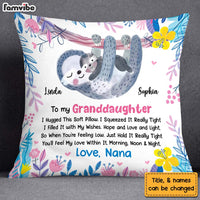 Personalized Gift For Granddaughter Hug This Sloth Pillow 26704 thumb 1