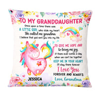 Personalized Gift For Granddaughter She Called Me Grandma Unicorn Pillow 26708 thumb 1