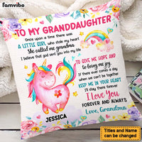 Personalized Gift For Granddaughter She Called Me Grandma Unicorn Pillow 26708 thumb 1