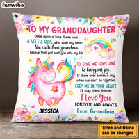 Personalized Gift For Granddaughter She Called Me Grandma Unicorn Pillow 26708 thumb 1