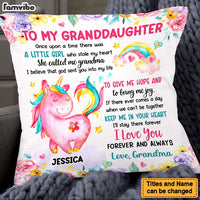 Personalized Gift For Granddaughter She Called Me Grandma Unicorn Pillow 26708 thumb 1