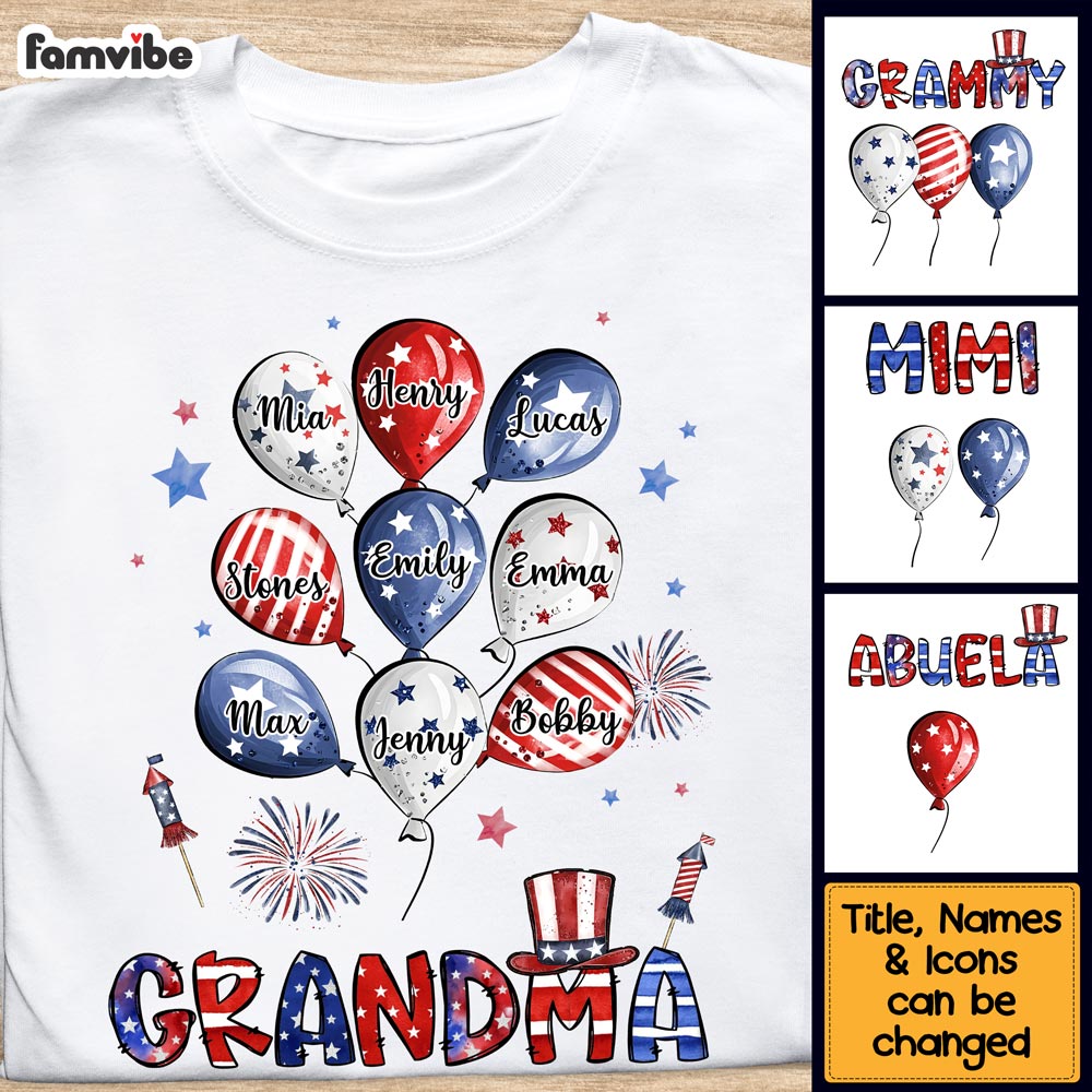 Personalized Gift For Grandmother 4th Of July Shirt Hoodie Sweatshirt 26709 Primary Mockup