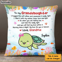 Personalized Gift For Granddaughter My Love For You Is Forever Turtle Pillow 26710 thumb 1