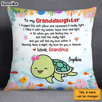 Personalized Gift For Granddaughter My Love For You Is Forever Turtle Pillow 26710 thumb 1