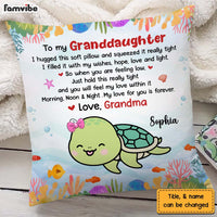Personalized Gift For Granddaughter My Love For You Is Forever Turtle Pillow 26710 thumb 1