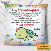 Personalized Gift For Granddaughter My Love For You Is Forever Turtle Pillow 26710 thumb 1