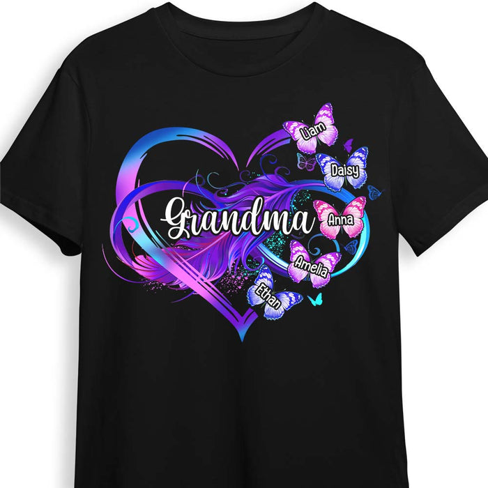 Personalized Gift For Grandma Watercolor Butterflies Shirt - Hoodie - Sweatshirt 26712 1