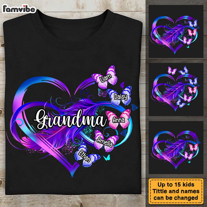 Personalized Gift For Grandma Watercolor Butterflies Shirt - Hoodie - Sweatshirt 26712 1