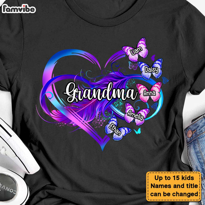 Personalized Gift For Grandma Watercolor Butterflies Shirt - Hoodie - Sweatshirt 26712 1