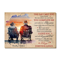 Personalized Gift For Couple The Day I Met You Canvas 26720 thumb 1