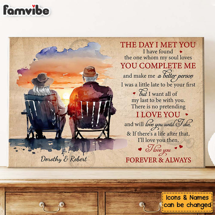 Personalized Gift For Couple The Day I Met You Canvas 26720 1