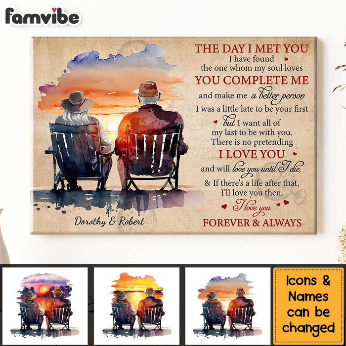 Personalized Gift For Couple The Day I Met You Canvas 26720 1