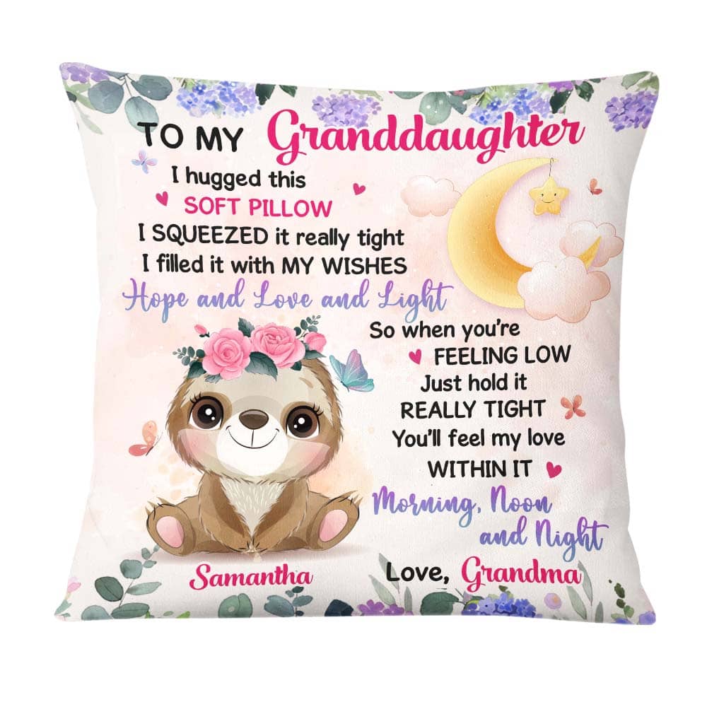 Personalized Gift For Granddaughter I Hugged This Soft Pillow 26723 Primary Mockup