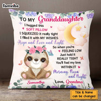 Personalized Gift For Granddaughter I Hugged This Soft Pillow 26723 thumb 1