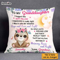 Personalized Gift For Granddaughter I Hugged This Soft Pillow 26723 thumb 1