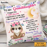 Personalized Gift For Granddaughter I Hugged This Soft Pillow 26723 thumb 1