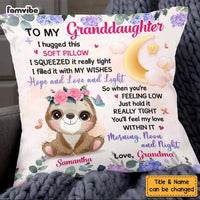 Personalized Gift For Granddaughter I Hugged This Soft Pillow 26723 thumb 1
