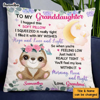 Personalized Gift For Granddaughter I Hugged This Soft Pillow 26723 thumb 1
