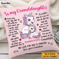 Personalized Gift For Granddaughter Unicorn No Matter Where Pillow 26724 thumb 1