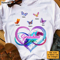 Personalized Gift ffor Grandma Heart With Butterflies Shirt - Hoodie - Sweatshirt 26727 thumb 1