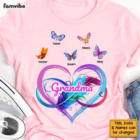 Personalized Gift ffor Grandma Heart With Butterflies Shirt - Hoodie - Sweatshirt 26727 thumb 1