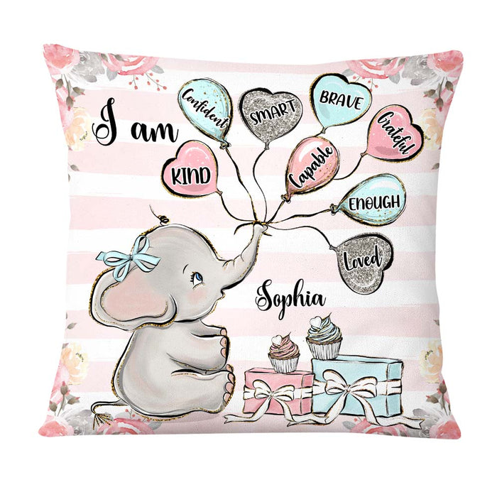 Personalized Gift For Granddaughter Elephant Balloon Pillow 26731 1
