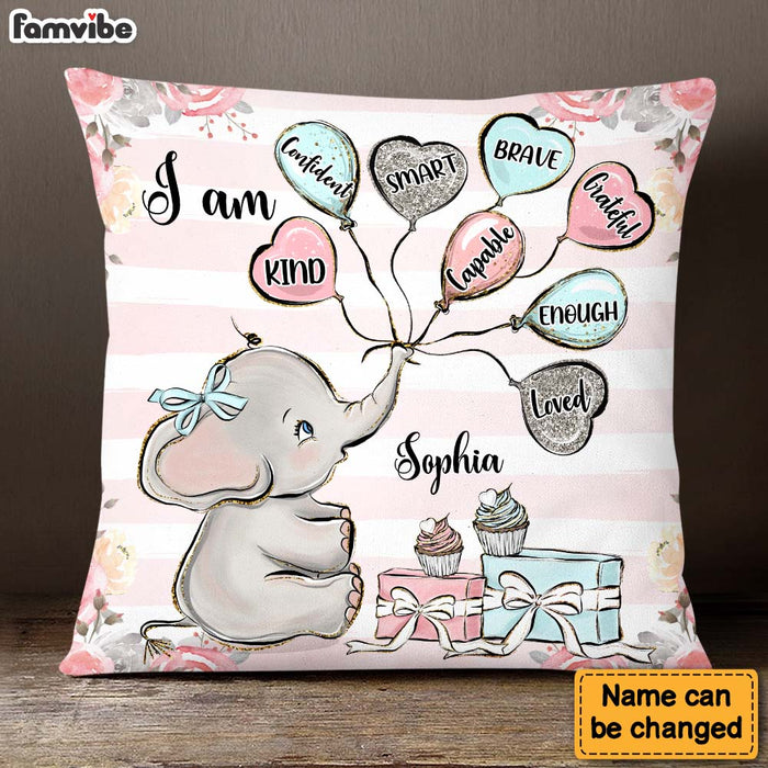 Personalized Gift For Granddaughter Elephant Balloon Pillow 26731 1