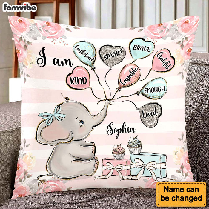 Personalized Gift For Granddaughter Elephant Balloon Pillow 26731 1